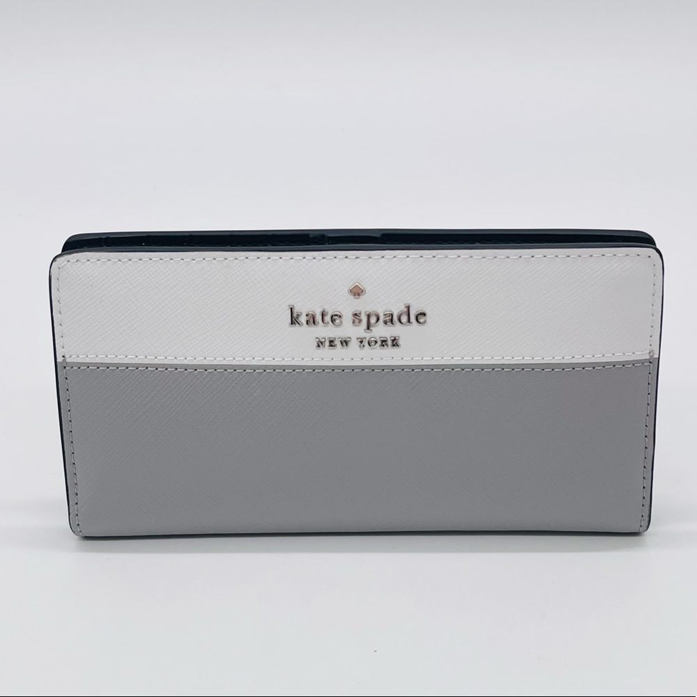 Kate Spade Staci Colorblock Large Slim Bifold Wallet